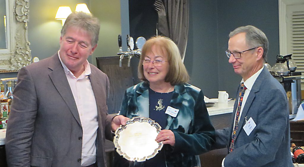 David and Linda Woolgar receiving the Clarke & Carter Trophy